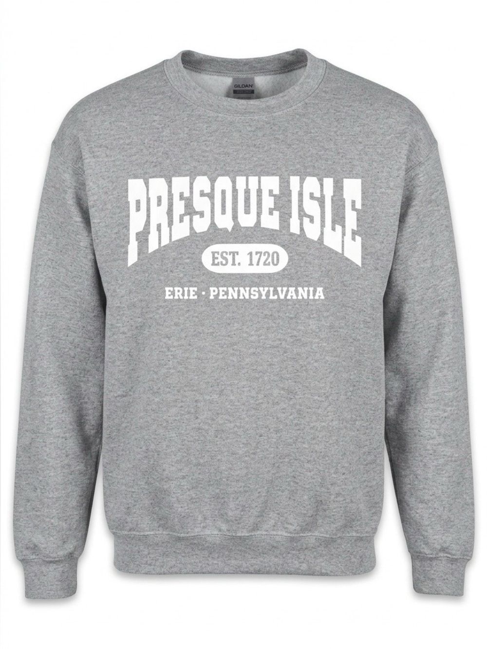 Gildan Gray Crewneck Men's Sweatshirt